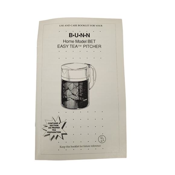 Bunn Easy Tea 3 Qt Glass Brewing Pitcher Decanter Pot NEW Open Box BET - Picture 12 of 12